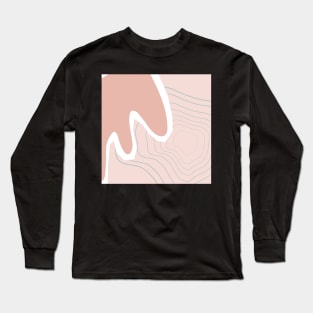 Topographic Pattern Long Sleeve T-Shirt